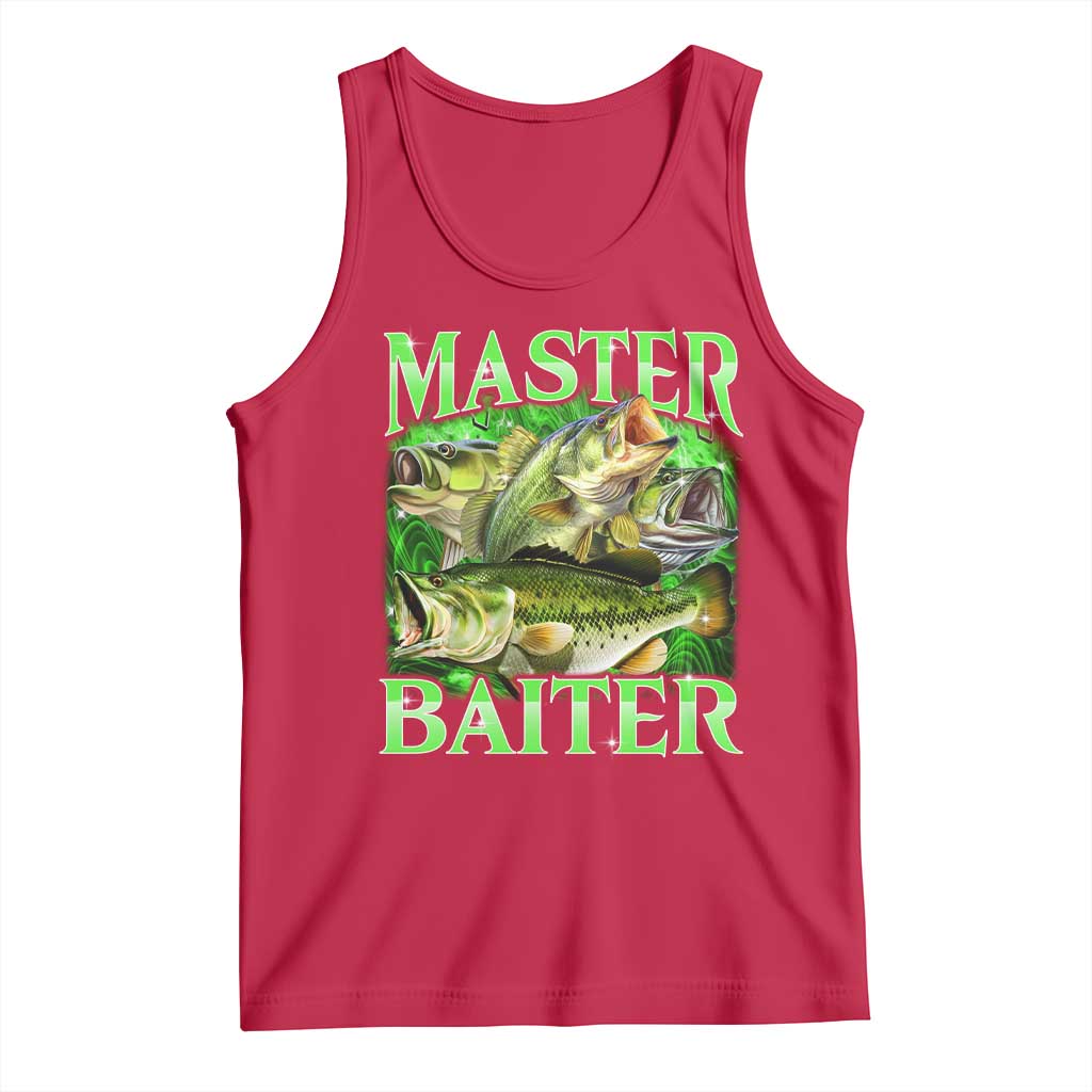 Master Baiter Tank Top Funny Bass Fishing Fisher Bootleg Graphic - Wonder Print Shop