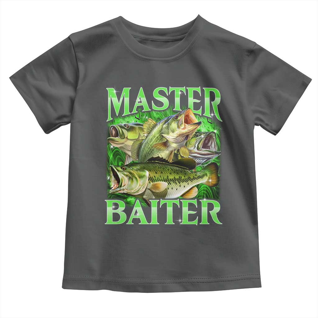 Master Baiter Toddler T Shirt Funny Bass Fishing Fisher Bootleg Graphic - Wonder Print Shop