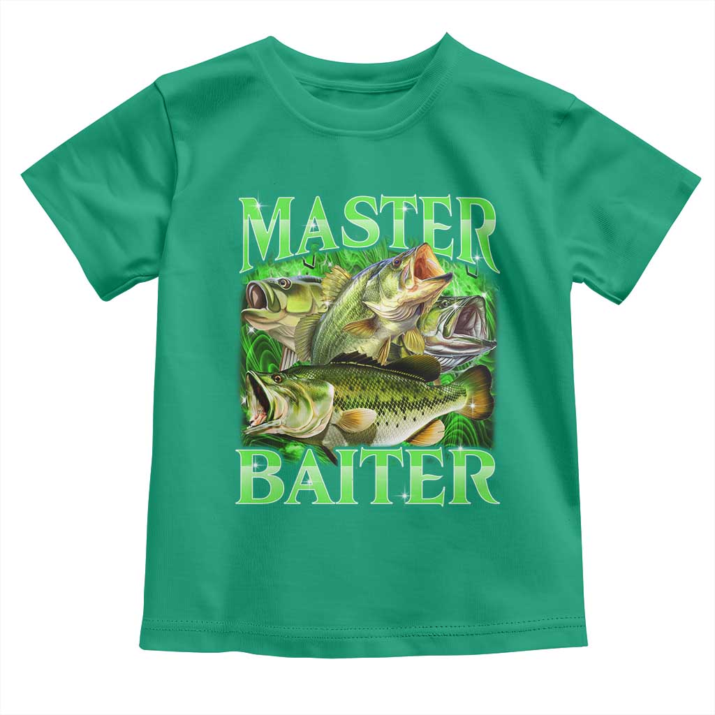 Master Baiter Toddler T Shirt Funny Bass Fishing Fisher Bootleg Graphic - Wonder Print Shop