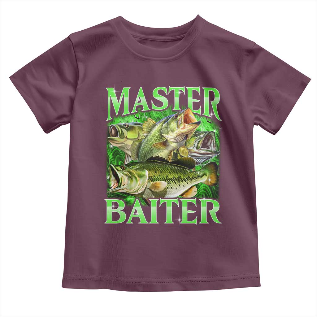 Master Baiter Toddler T Shirt Funny Bass Fishing Fisher Bootleg Graphic - Wonder Print Shop