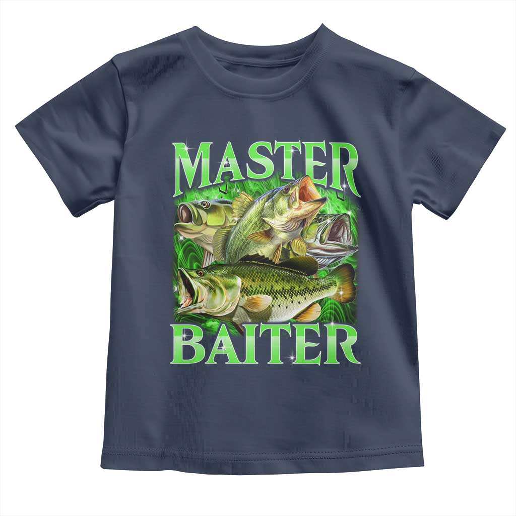 Master Baiter Toddler T Shirt Funny Bass Fishing Fisher Bootleg Graphic - Wonder Print Shop