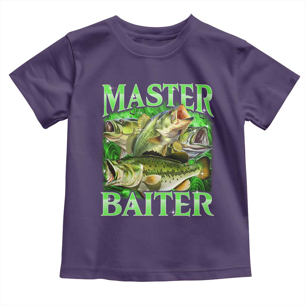 Master Baiter Toddler T Shirt Funny Bass Fishing Fisher Bootleg Graphic - Wonder Print Shop