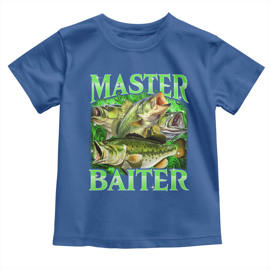 Master Baiter Toddler T Shirt Funny Bass Fishing Fisher Bootleg Graphic - Wonder Print Shop