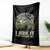 Retro Master Baiter Throw Blanket Funny Bass Fishing Fisher - Wonder Print Shop