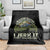 Retro Master Baiter Throw Blanket Funny Bass Fishing Fisher - Wonder Print Shop