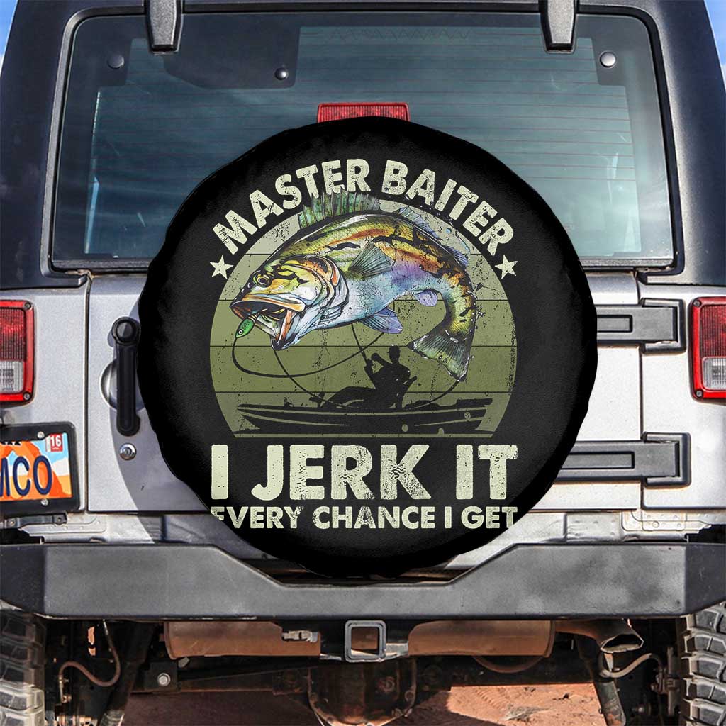 Retro Master Baiter Spare Tire Cover Funny Bass Fishing Fisher - Wonder Print Shop