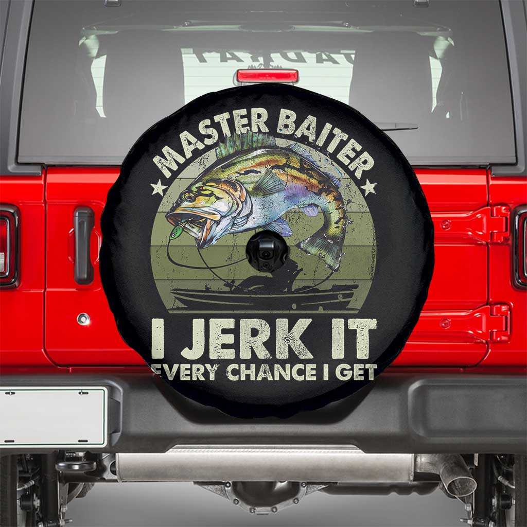 Retro Master Baiter Spare Tire Cover Funny Bass Fishing Fisher - Wonder Print Shop