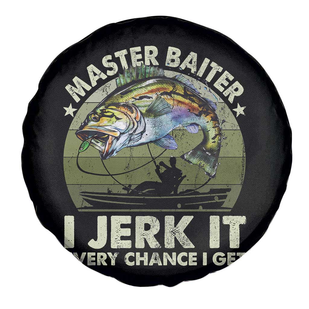 Retro Master Baiter Spare Tire Cover Funny Bass Fishing Fisher - Wonder Print Shop