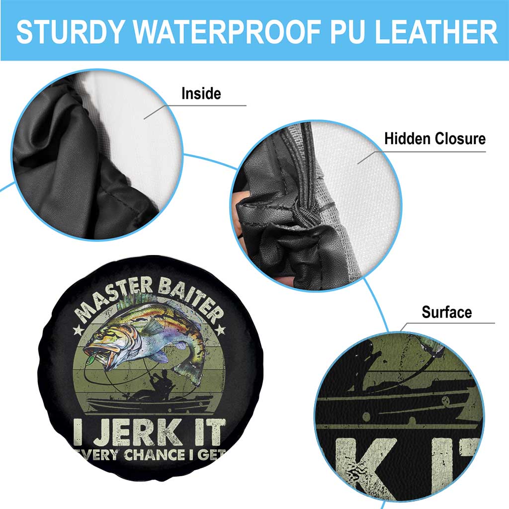 Retro Master Baiter Spare Tire Cover Funny Bass Fishing Fisher - Wonder Print Shop