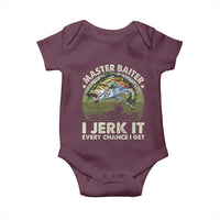 Retro Master Baiter Baby Onesie Funny Bass Fishing Fisher - Wonder Print Shop