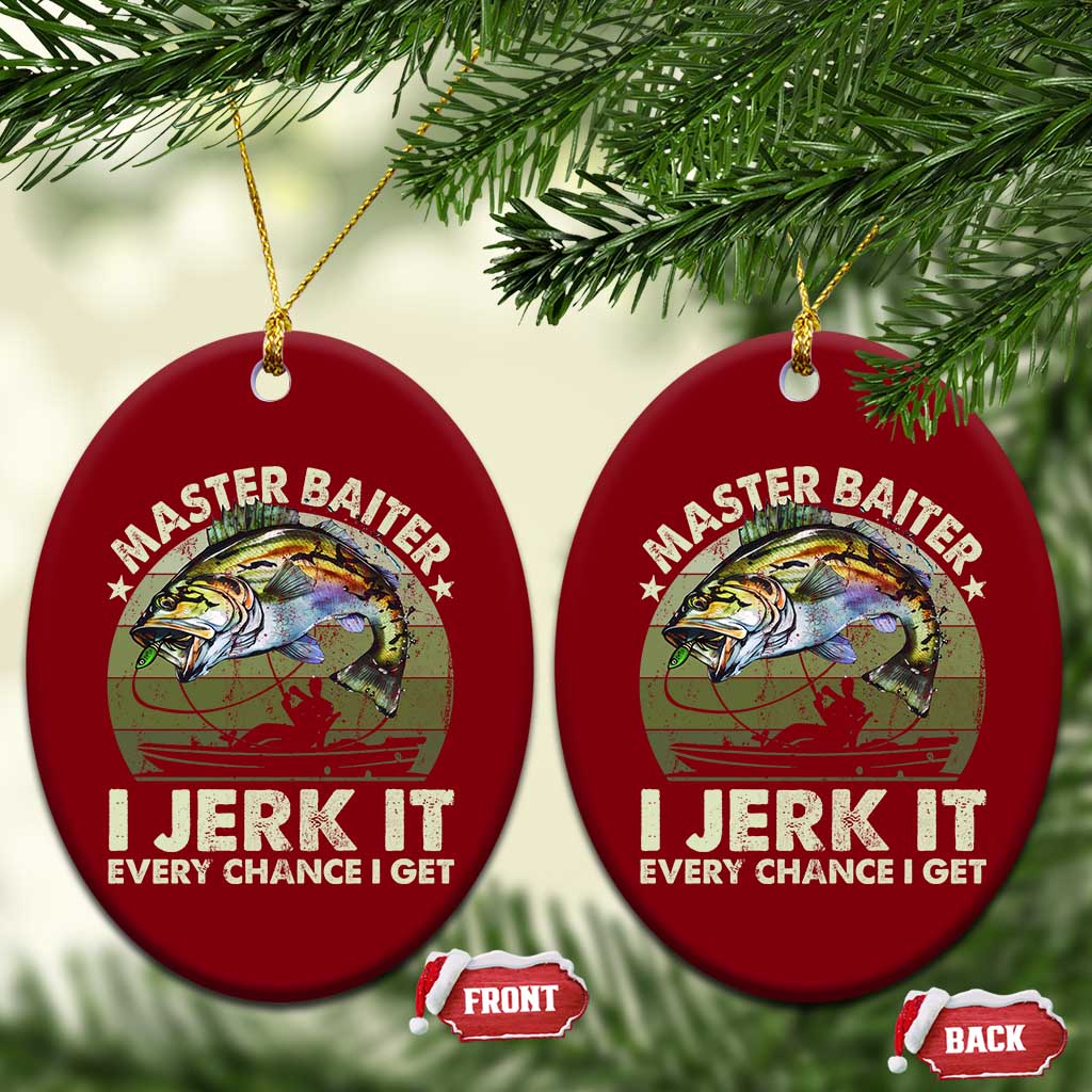 Retro Master Baiter Ceramic Ornament Funny Bass Fishing Fisher - Wonder Print Shop