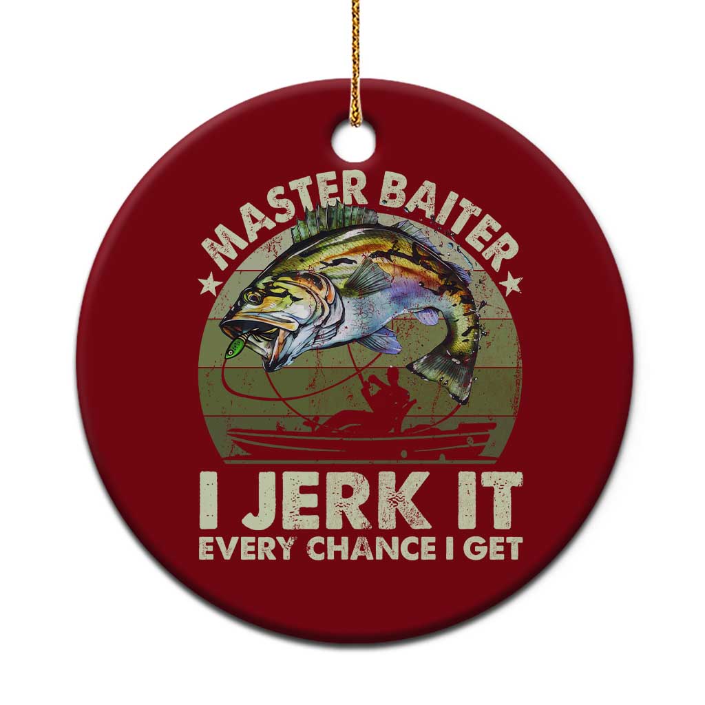 Retro Master Baiter Ceramic Ornament Funny Bass Fishing Fisher - Wonder Print Shop