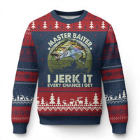 Retro Master Baiter Ugly Christmas Sweater Funny Bass Fishing Fisher - Wonder Print Shop
