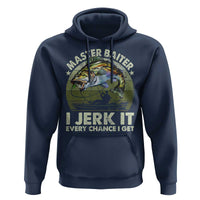 Retro Master Baiter Hoodie Funny Bass Fishing Fisher - Wonder Print Shop