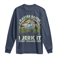Retro Master Baiter Long Sleeve Shirt Funny Bass Fishing Fisher - Wonder Print Shop