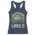 Retro Master Baiter Racerback Tank Top Funny Bass Fishing Fisher - Wonder Print Shop