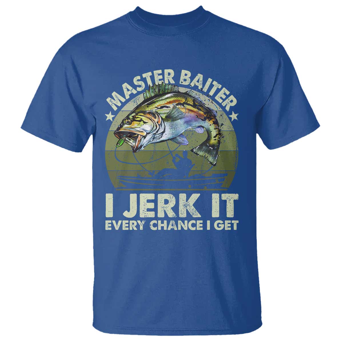 Retro Master Baiter T Shirt Funny Bass Fishing Fisher - Wonder Print Shop