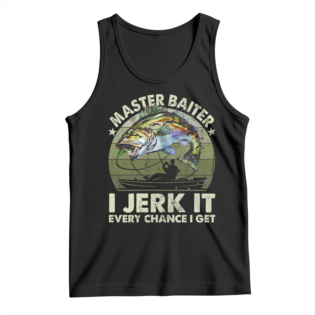 Retro Master Baiter Tank Top Funny Bass Fishing Fisher - Wonder Print Shop