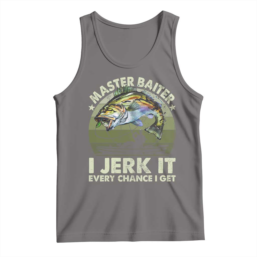 Retro Master Baiter Tank Top Funny Bass Fishing Fisher - Wonder Print Shop