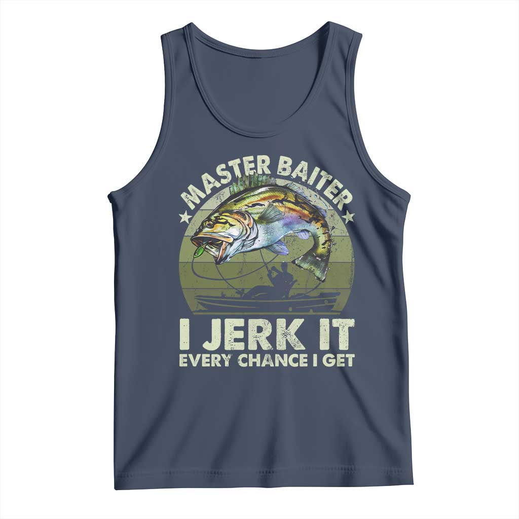 Retro Master Baiter Tank Top Funny Bass Fishing Fisher - Wonder Print Shop