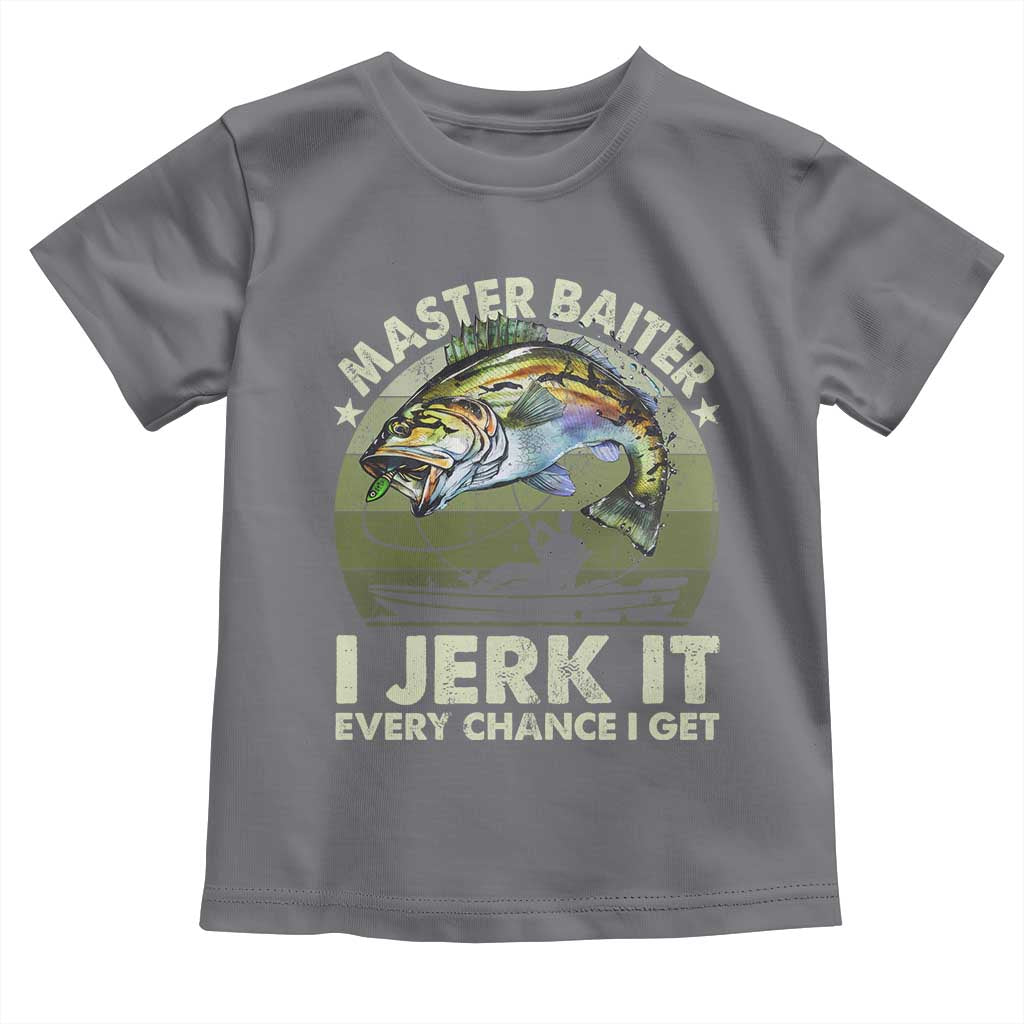Retro Master Baiter Toddler T Shirt Funny Bass Fishing Fisher - Wonder Print Shop
