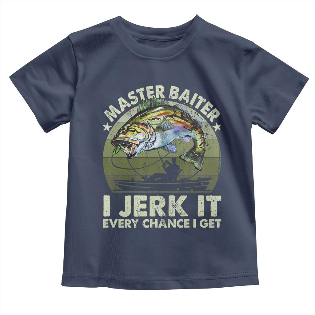 Retro Master Baiter Toddler T Shirt Funny Bass Fishing Fisher - Wonder Print Shop