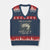 Born To Go Fishing V-Neck Knit Sweater Vest Forced School Fisherman Camouflage US Flag - Wonder Print Shop