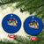 Funny Fishing American Flag Ceramic Ornament Patriotic Fisherman Family Gift - Wonder Print Shop