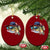 Funny Fishing American Flag Ceramic Ornament Patriotic Fisherman Family Gift - Wonder Print Shop