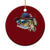 Funny Fishing American Flag Ceramic Ornament Patriotic Fisherman Family Gift - Wonder Print Shop