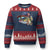 Funny Fishing American Flag Ugly Christmas Sweater Patriotic Fisherman Family Gift - Wonder Print Shop