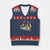 Funny Fishing American Flag V-Neck Knit Sweater Vest Patriotic Fisherman Family Gift - Wonder Print Shop