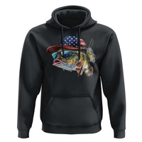 Funny Fishing American Flag Hoodie Patriotic Fisherman Family Gift - Wonder Print Shop