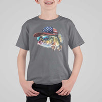 Funny Fishing American Flag T Shirt For Kid Patriotic Fisherman Family Gift - Wonder Print Shop
