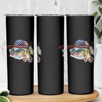 Funny Fishing American Flag Skinny Tumbler Patriotic Fisherman Family Gift - Wonder Print Shop