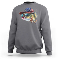 Funny Fishing American Flag Sweatshirt Patriotic Fisherman Family Gift - Wonder Print Shop