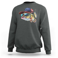 Funny Fishing American Flag Sweatshirt Patriotic Fisherman Family Gift - Wonder Print Shop