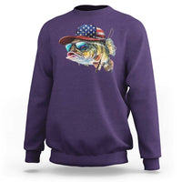 Funny Fishing American Flag Sweatshirt Patriotic Fisherman Family Gift - Wonder Print Shop