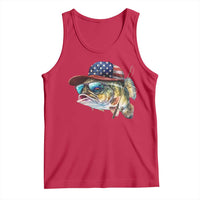 Funny Fishing American Flag Tank Top Patriotic Fisherman Family Gift - Wonder Print Shop