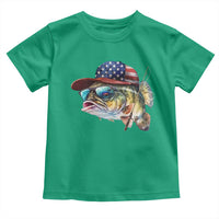 Funny Fishing American Flag Toddler T Shirt Patriotic Fisherman Family Gift - Wonder Print Shop