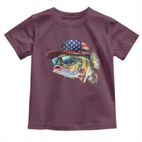 Funny Fishing American Flag Toddler T Shirt Patriotic Fisherman Family Gift - Wonder Print Shop