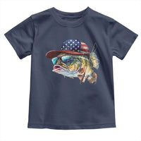 Funny Fishing American Flag Toddler T Shirt Patriotic Fisherman Family Gift - Wonder Print Shop