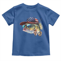 Funny Fishing American Flag Toddler T Shirt Patriotic Fisherman Family Gift - Wonder Print Shop