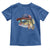 Funny Fishing American Flag Toddler T Shirt Patriotic Fisherman Family Gift - Wonder Print Shop