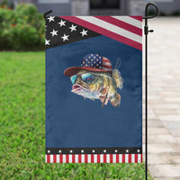 Funny Fishing American Flag Garden Flag Patriotic Fisherman Family Gift