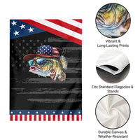 Funny Fishing American Flag Garden Flag Patriotic Fisherman Family Gift