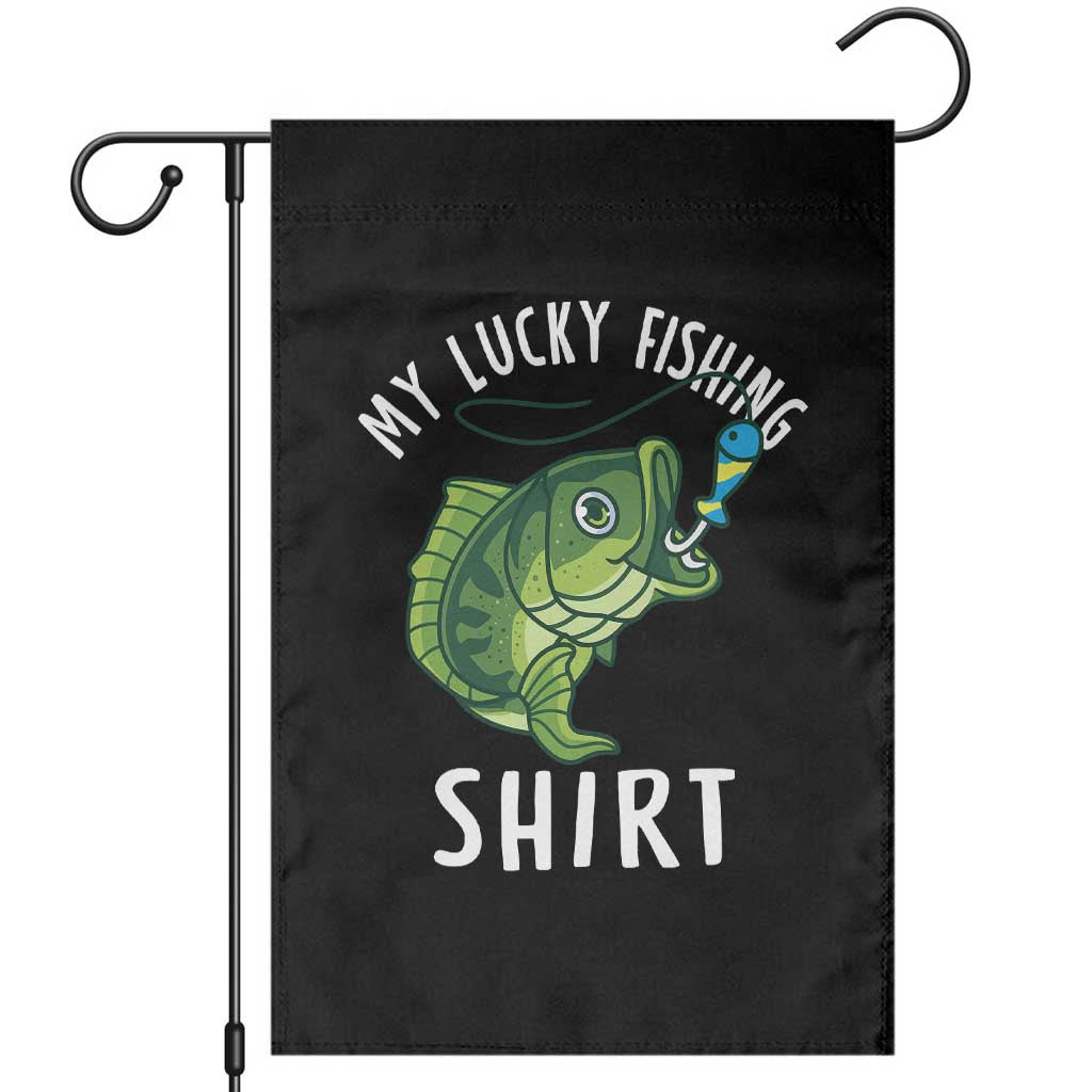 Lucky Fishing Garden Flag Funny Fisherman Fish Lovers - Wonder Print Shop