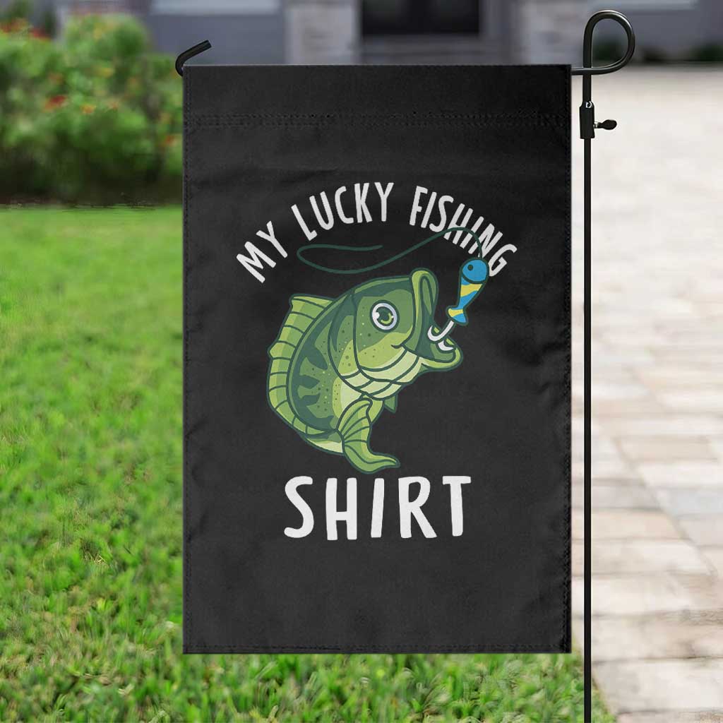 Lucky Fishing Garden Flag Funny Fisherman Fish Lovers - Wonder Print Shop