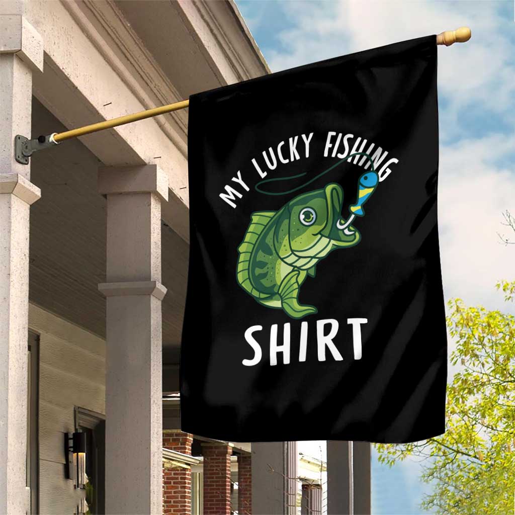 Lucky Fishing Garden Flag Funny Fisherman Fish Lovers - Wonder Print Shop