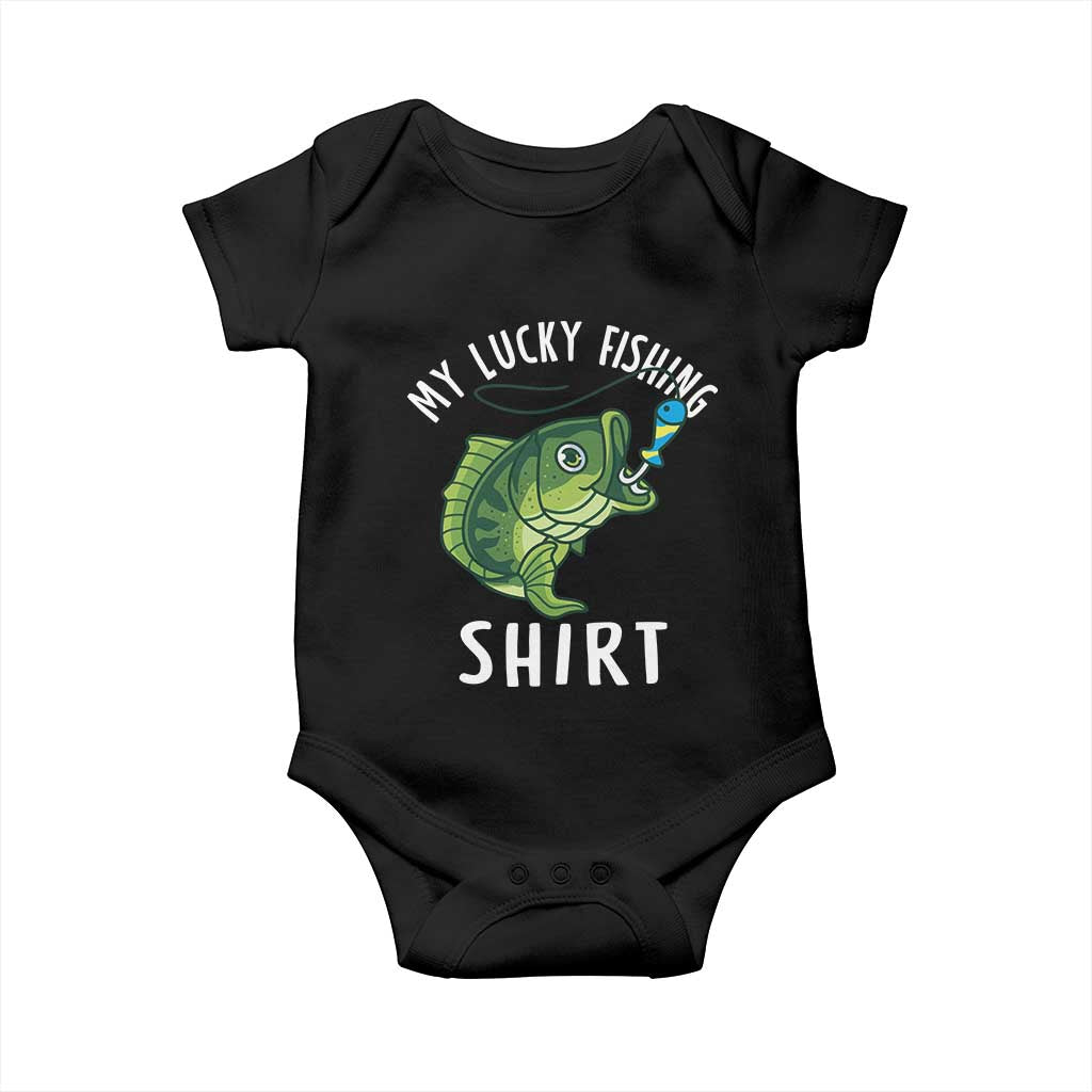 Lucky Fishing Baby Onesie Funny Fisherman Fish Lovers - Wonder Print Shop
